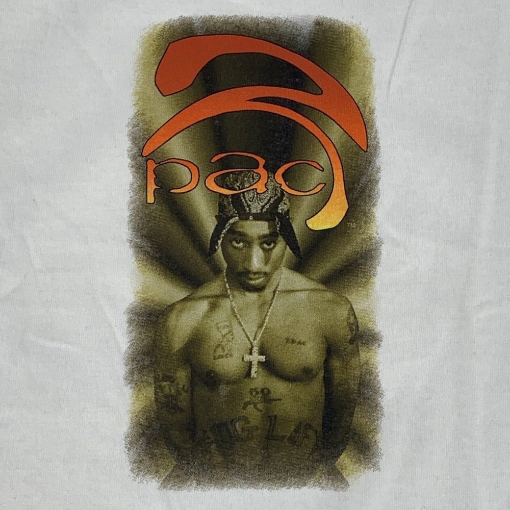 Men's 2Pac‎ Tupac Shakur Winterland Short Sleeve T-Shirt White 2XL NOS